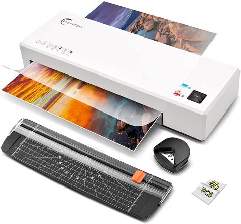 Laminator A4 Laminator with Films, 40 Pieces, A4, A5, A6, Portable ...