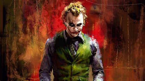 Joker Heath Ledger Painting UHD 4K Wallpaper | Pixelz