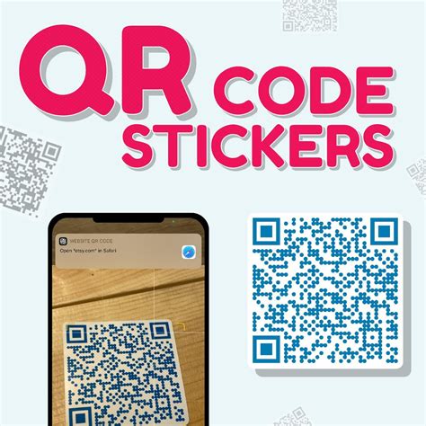 Custom QR Code Stickers Waterproof Scannable QR Stickers | Etsy