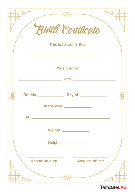 27 Birth Certificate Templates (Word, PPT & PDF) ᐅ TemplateLab