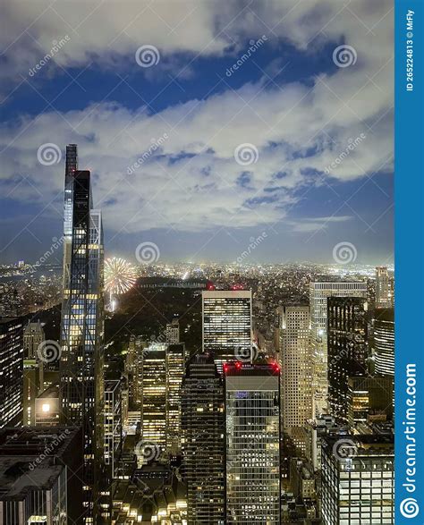 New York City Skyline, Aerial View at Night Editorial Stock Photo - Image of city, modern: 265224813