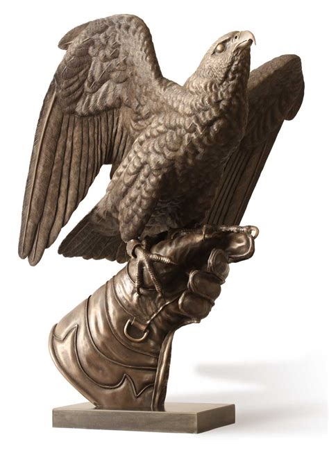 Falcon Sculpture, Taking Flight II Limited edition bronze by Bill Prickett