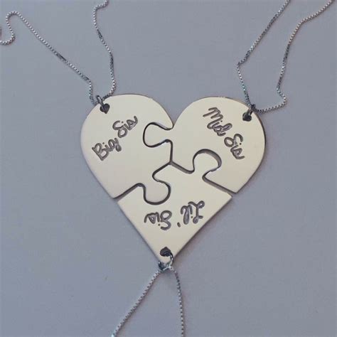 Very creative for three sisters | Three sisters jewelry, Best friend necklaces, Friend jewelry