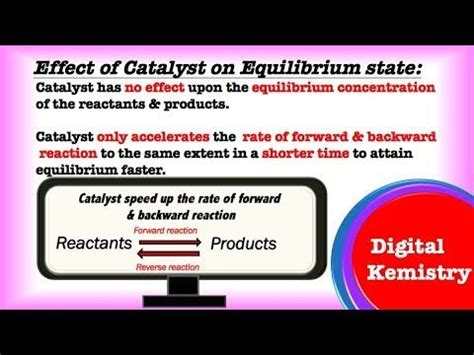 Effect of Catalyst on Equilibrium State | 11th chemistry, Equilibrium, Chemistry