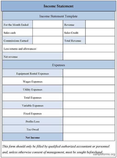 Free Excel Income Statement Template 2 — excelxo.com