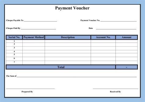 Payment Voucher Template