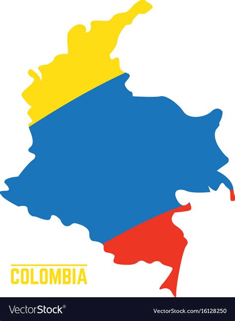 Flag and map of colombia Royalty Free Vector Image