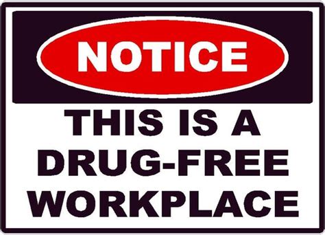 Notice This is a Drug Free Workplace Decal Sticker Safe Zone | Etsy