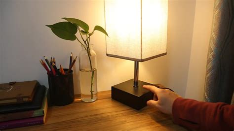 Usb Table Lamp,Bedside Lamps With 2 Usb Charging Ports For Bedroom,Nightstand Lamp With Grey ...