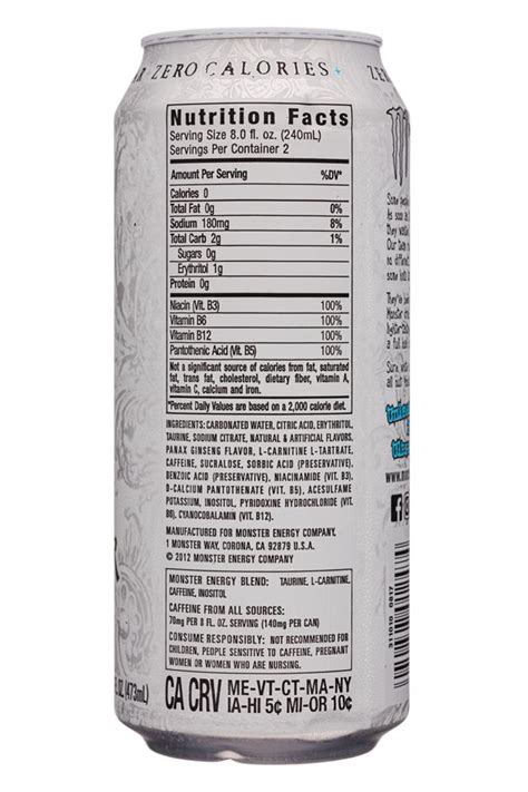 TIL - Monster Zero Ultra is 4g net carbs now vs 2g in the past; why the ...