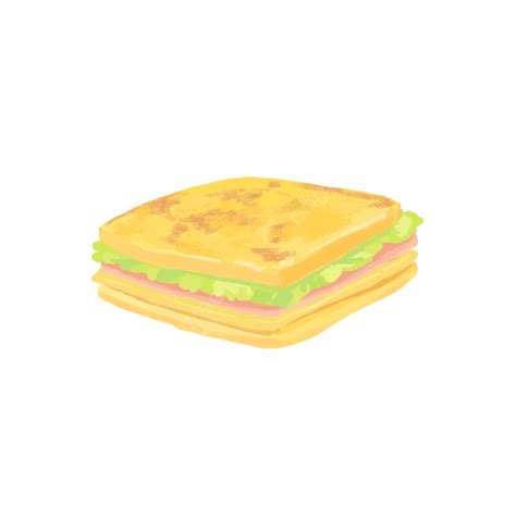 Hand Drawn Illustration PNG Picture, Hand Drawn Cartoon Sandwich Illustration, Hand Draw ...