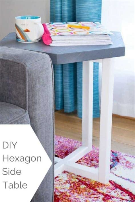 DIY Hexagon End Table [Free Plans!] - The Handyman's Daughter