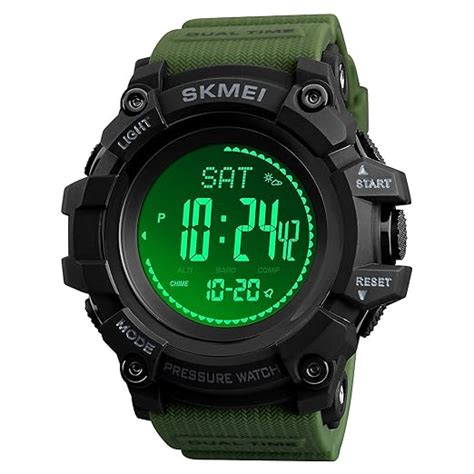 Tactical Watches with Compass Altimeter Barometer Pedometer Thermometer ...