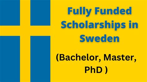 Fully Funded Scholarships in Sweden 2024