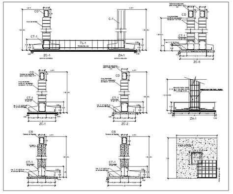 Foundation Details V1 | Architecture details, Foundation detail architecture, Autocad