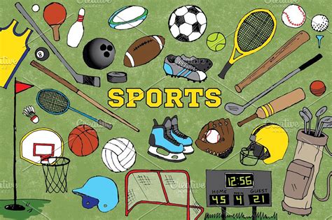 Sports Clipart sports sports clipart football clip art soccer golf ...