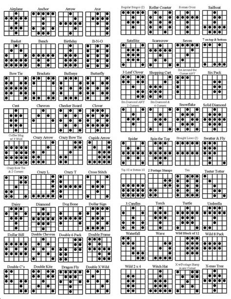 Bingo Patterns | Globe Bingo | Bingo patterns, Bingo, Bingo games
