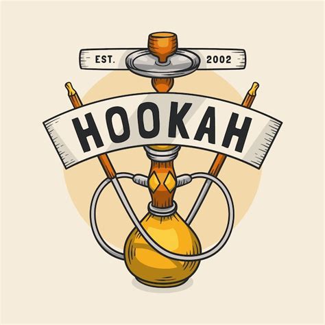 Free Vector | Hand drawn hookah logo template