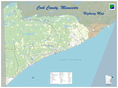 Cook County Minnesota Highway Map by Cook County, Minnesota | Avenza Maps