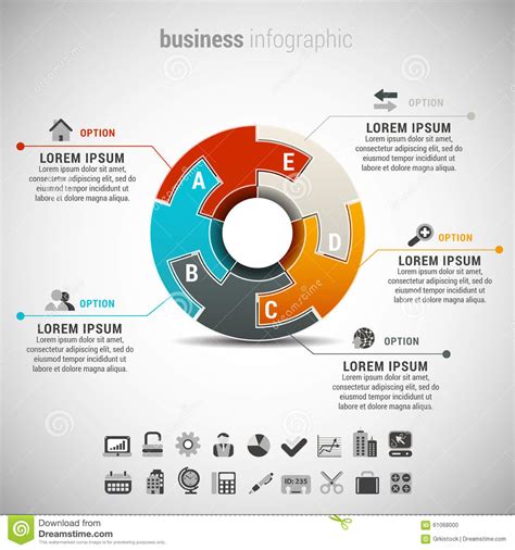 Business infographic stock vector. Illustration of graphic - 61068000