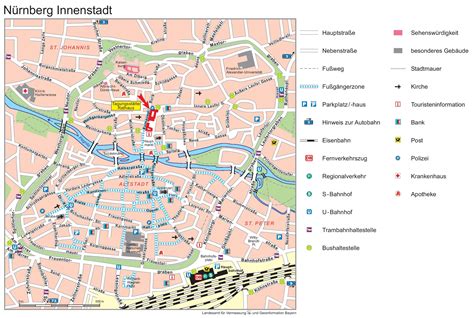 Tourist Map Nuremberg Germany