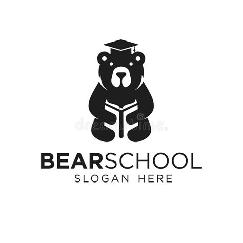 Bear School logo template stock vector. Illustration of college - 223742175