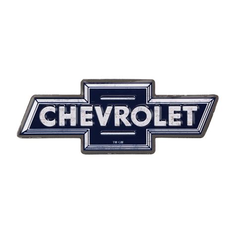 Chevrolet Classic Styled Bowtie Logo Embossed Tin Magnet