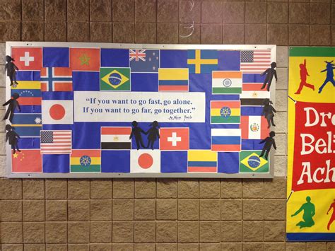 Bulletin board that ties The Leader in Me with our International Night ...