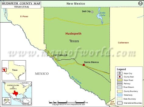 Hudspeth County Map | Map of Hudspeth County, Texas