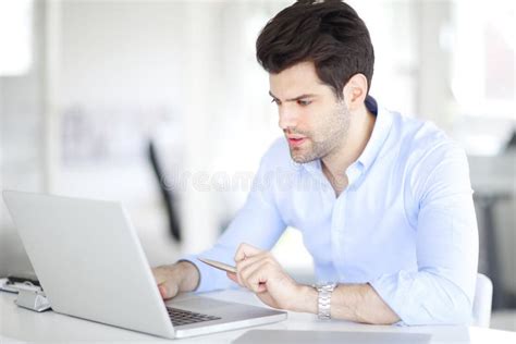 Professional Man Using Laptop Stock Photo - Image of person, beard: 72835240