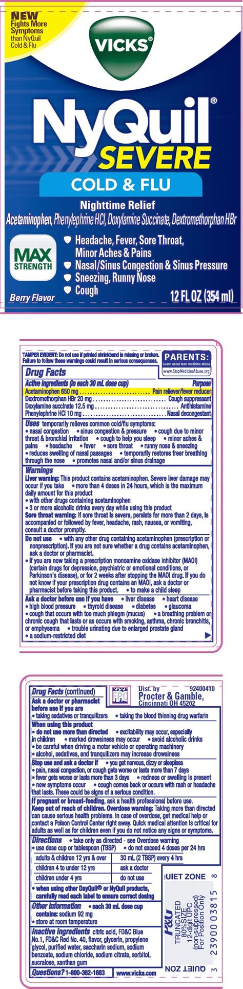 Nyquil Severe Dosage Chart - Reviews Of Chart