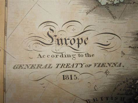 Original Map Europe According To The General Treaty Of Vienna Published 1815 | #1892268430