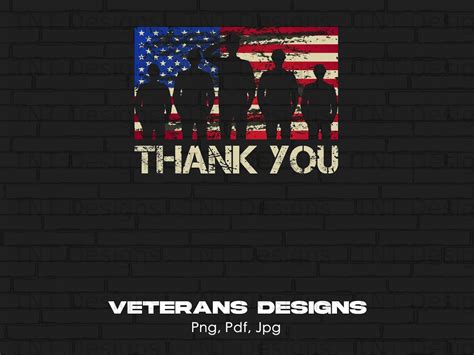 Thank You Veterans Digital Png Design File Instant Download - Etsy