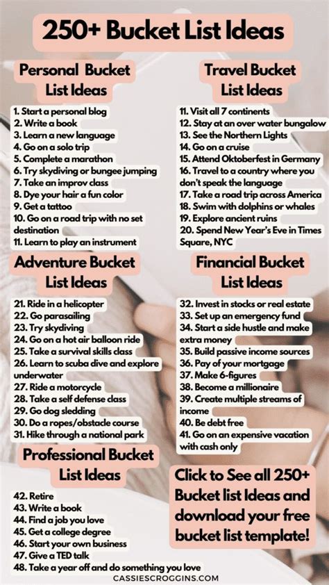 250+ Bucket List Ideas to add to your List in 2023 (Fun, Unique, Travel ...