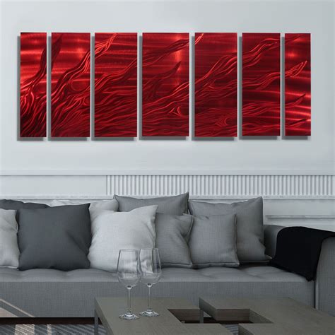 Red Modern Metal Wall Art Abstract Metal Painting Home - Etsy