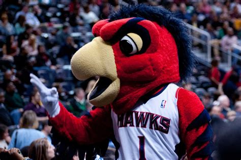 Harry the Hawk, Atlanta Hawks mascot. | NBA Mascots | Pinterest | NBA