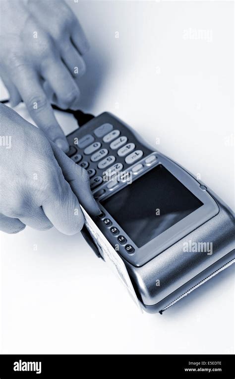 Credit Card Terminal Machine Stock Photo - Alamy