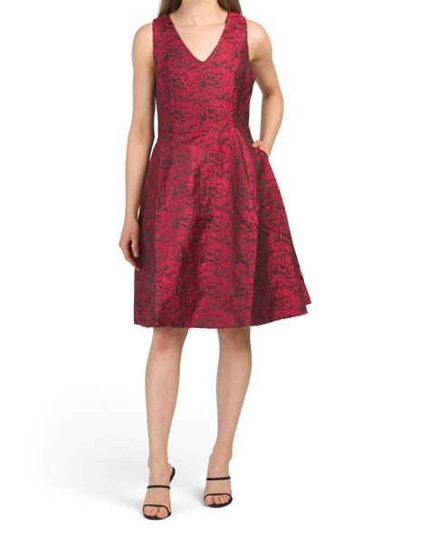 Sleeveless Jacquard Cocktail Dress | Women | Marshalls