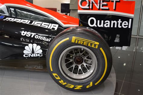 Marussia F1 car rear wheel | Rear-left wheel of a Marussia F… | Flickr