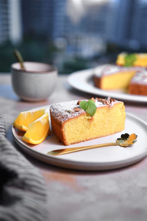 Orange Almond Cake- A perfect cake for tea. Recipe by Culinary Nirvana