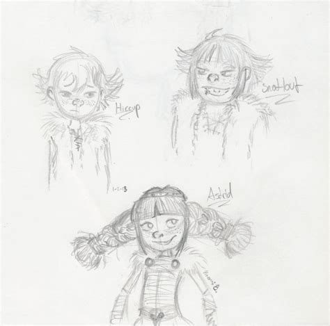 Little Hiccup, Snotlout, and Astrid by Naomi-Bee on DeviantArt