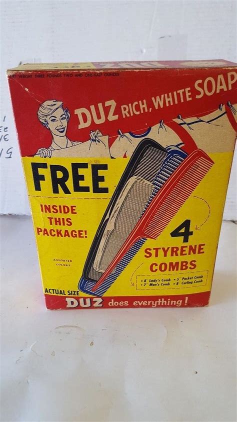 1950'S DUZ LAUNDRY SOAP POWDER ADV BOX DETERGENT unopened | #1918615988