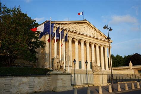 The French National Assembly- Bourbon Palace , Paris, France Stock ...