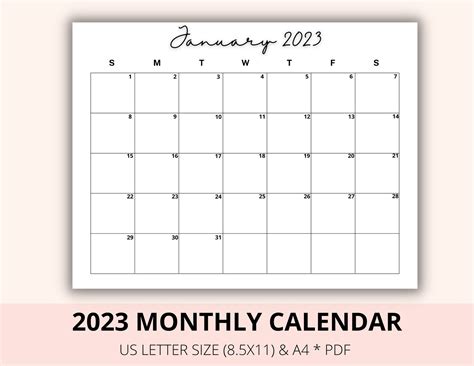 Editable 2023 Monthly Calendar Back to School Teacher - Etsy Canada