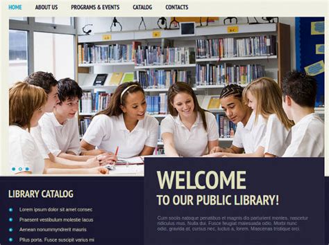 10+ Online Library Website Templates & Themes | Free & Premium | Free & Premium Templates