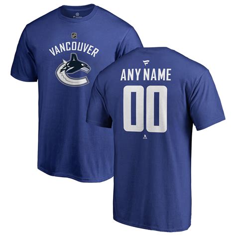 Men's Vancouver Canucks Fanatics Branded Blue NHL Personalized Team ...