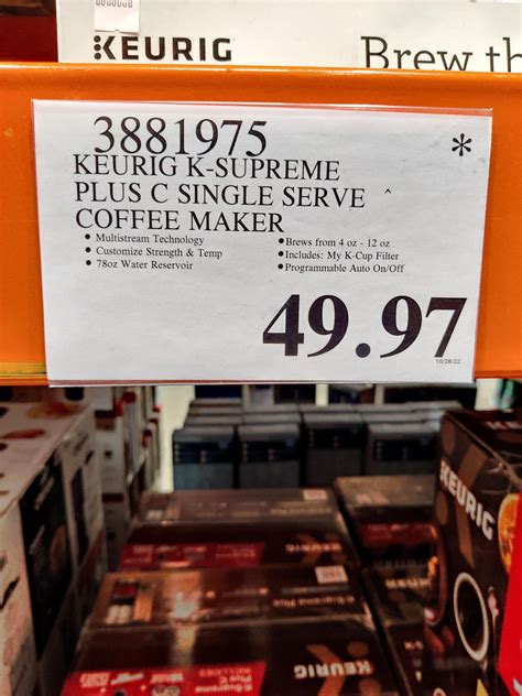 Keurig K-Supreme Plus C Single Serve Coffee Maker $49.97 at Dedham, MA : r/Costco