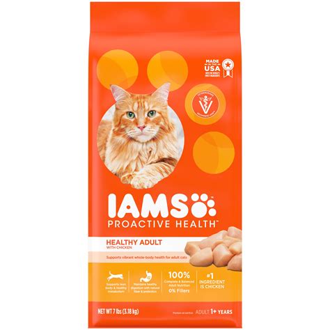 IAMS PROACTIVE HEALTH Healthy Adult Dry Cat Food with Chicken, 7 lb. Bag - Walmart.com - Walmart.com