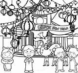Chinese Lantern Coloring Sheet Pages sketch template