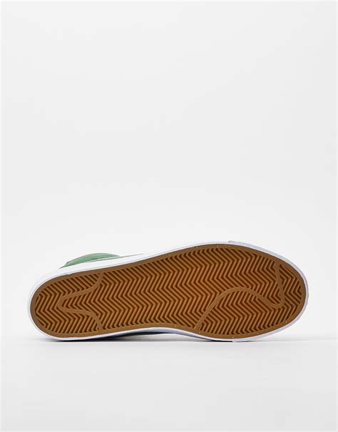Nike SB Zoom Blazer Mid Skate Shoes - Fir/White-Fir-White-Gum Lt Brown